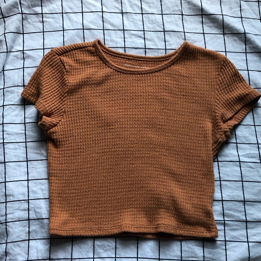 american eagle knit yellow top